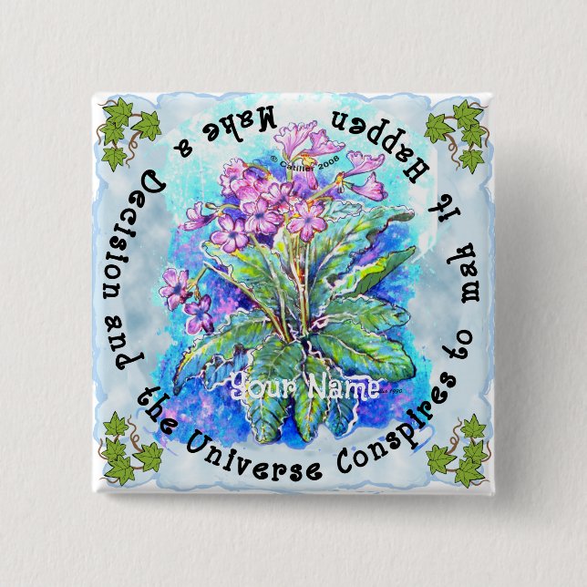 Make A Decision  15 Cm Square Badge (Front)