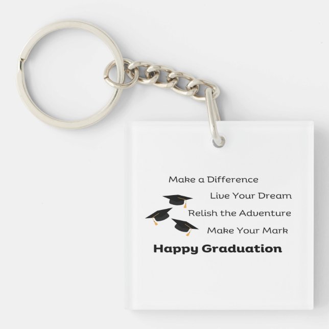 Make a Difference for a graduate on a  Key Ring (Front)