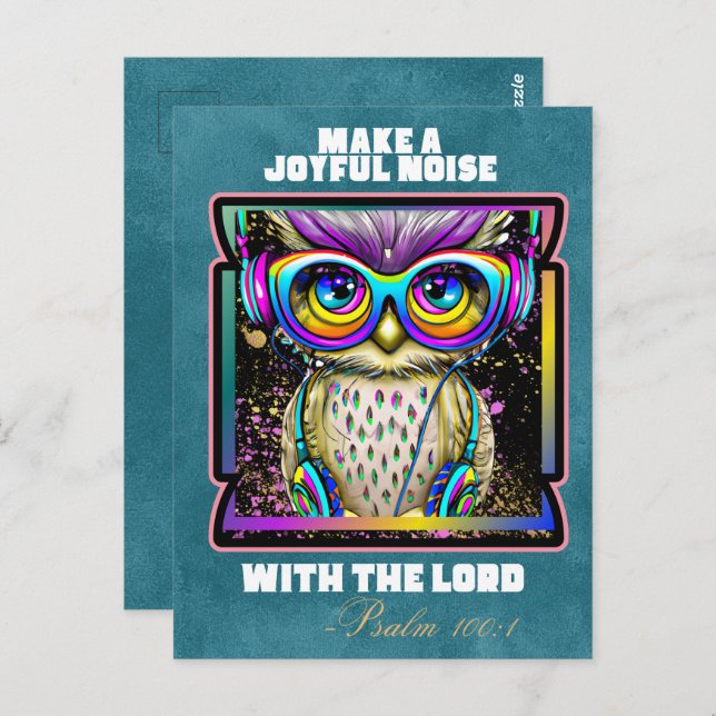 Make a Joyful Noise Christian Faith Postcard (Front/Back)