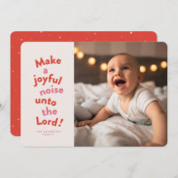 Make a joyful noise fun red religious Christmas