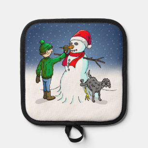 Make a Snowman Pot Holder