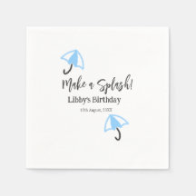 Make a splash blue umbrella summer pool birthday p