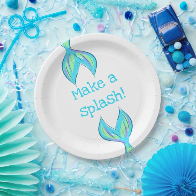 Make a Splash! Mermaid Paper Plate (Party)