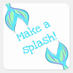 Make a Splash! Mermaid Square Sticker