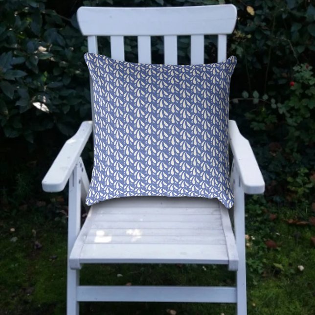 Make A Splash Modern Blue Coastal Pattern Cushion (Creator Uploaded)