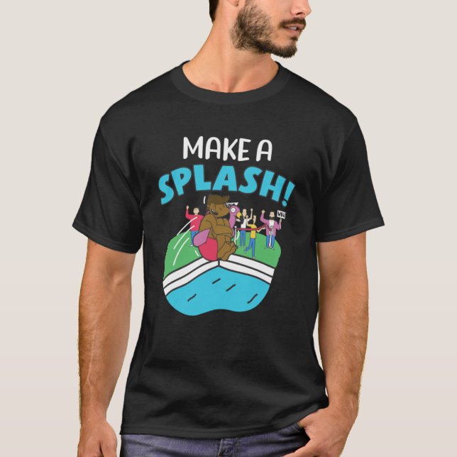 Make A Splash Pool Dive Swimming Sports Swimmer Di T-Shirt (Front)