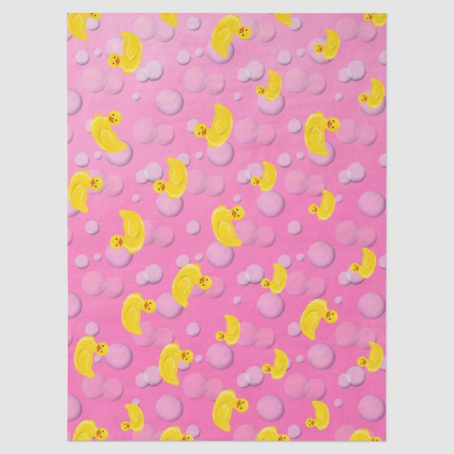 Make a Splash Rubber Duck 3rd Birthday Tissue Paper (Front)