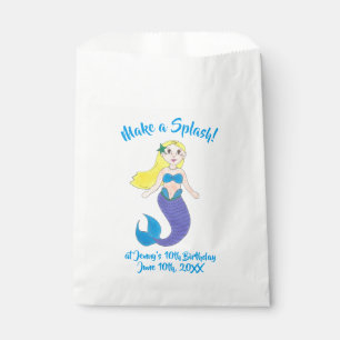 Make a Splash Swimming Mermaid Birthday Party Favour Bags