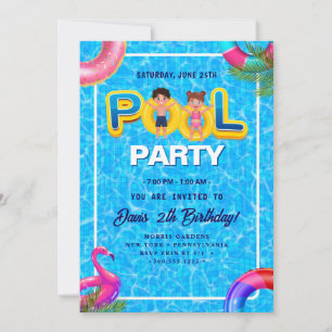 Make a Splash with Our Pool Party Birthday Invitation