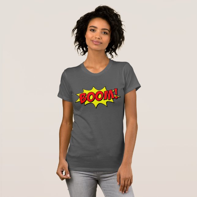 Make a Statement: BOOM! Pop Art Comic Text Effect  T-Shirt (Front Full)