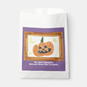 Make a Treasure By Your Kid's Art Work   Pumpkin  Favour Bags