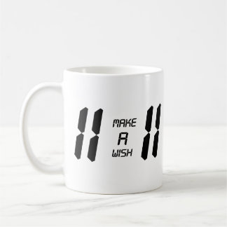 Make a Wish 11:11 Digital Clock Design Coffee Mug