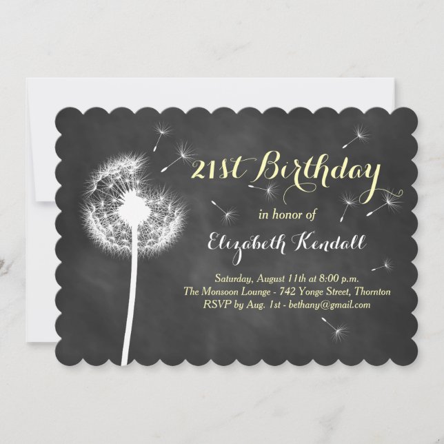 Make a Wish! 21st Birthday Invitation (Front)
