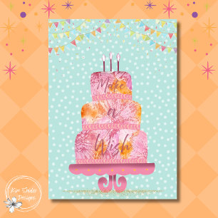 Make a Wish Birthday Cake With Candles Card