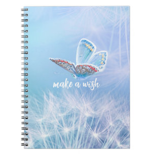 Make a Wish Dandelion and Butterfly Design Notebook