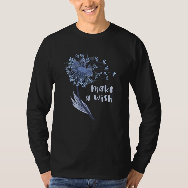 Make a wish Dandelion Flower T-Shirt (Front)
