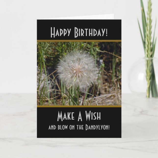 Make A Wish Dandylyon Birthday Card (Front)