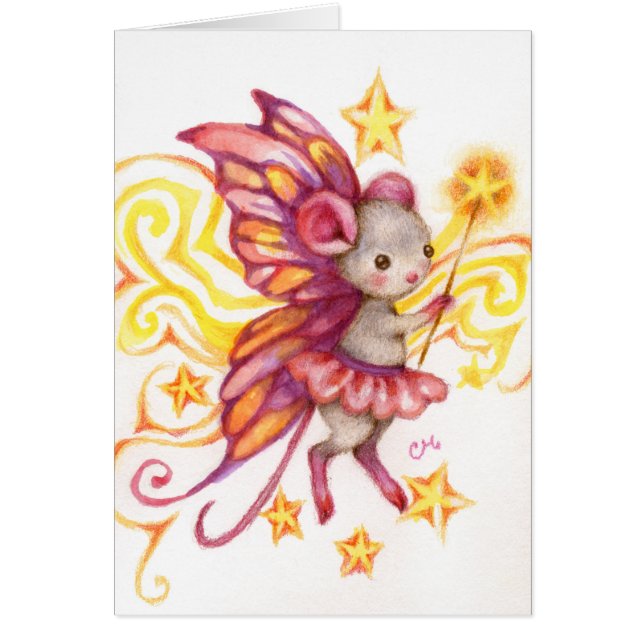 Make a Wish - Fantasy Mouse Art Card (Front)