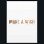 MAKE A WISH FLAT GREETING CARD<br><div class="desc">Adorable Make A Wish in Gold Card. Available in Multiple Colours and Item's. Perfect for a Greeting Card or as Art Work in Your Home or Office.</div>