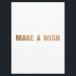 MAKE A WISH FLAT GREETING CARD<br><div class="desc">Adorable Make A Wish in Gold Card. Available in Multiple Colours and Item's. Perfect for a Greeting Card or as Art Work in Your Home or Office.</div>