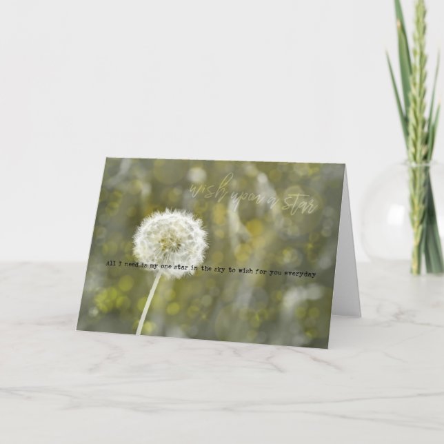 MAKE A WISH Greeting Card (Front)