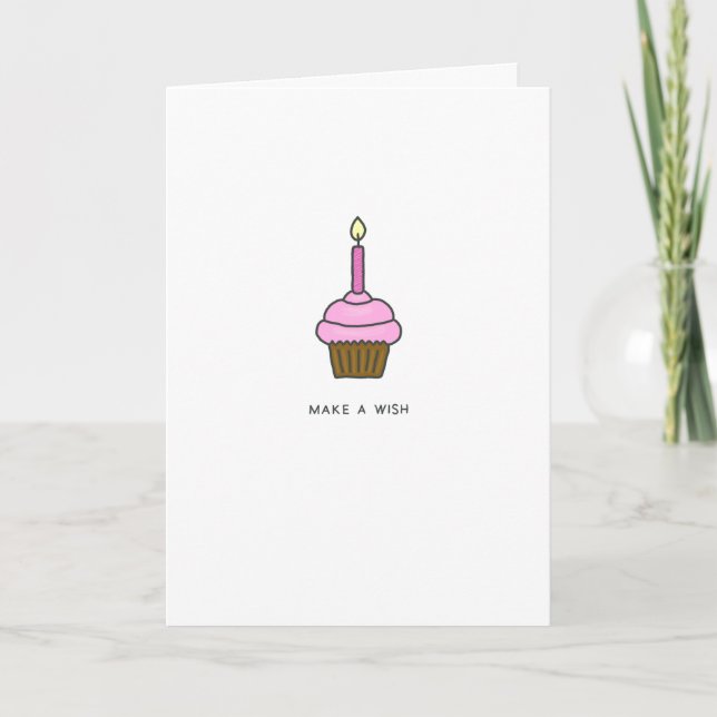 Make A Wish Happy Birthday Candle Card (Front)