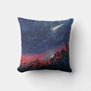 Make a Wish on a Shooting Star Illustration  Cushion