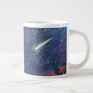 Make a Wish on a Shooting Star Illustration  Large Coffee Mug