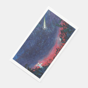 Make a Wish on a Shooting Star Illustration Napkin