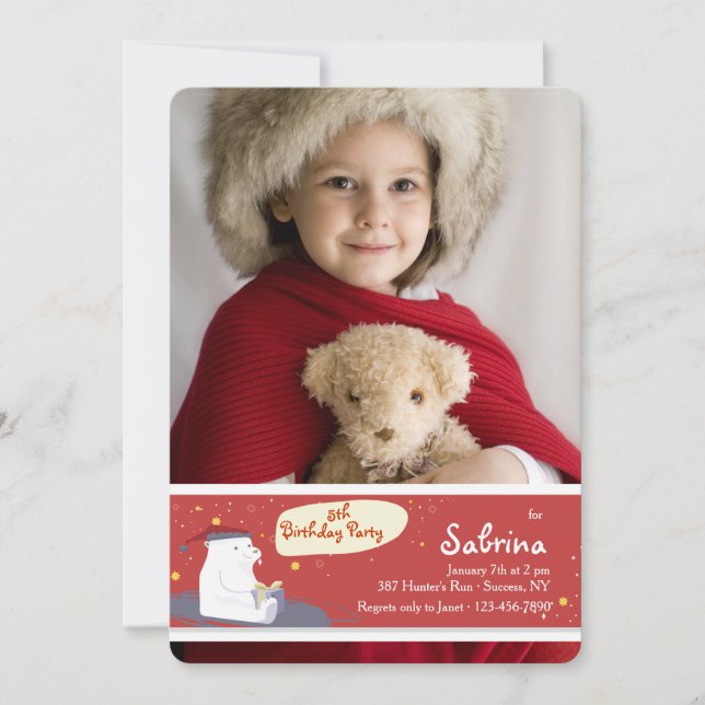 Make a Wish Photo Party Invitation (Front)