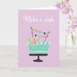 Make a wish sweet Birthday Cake Card