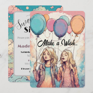 Make a Wish Sweet Sixteen Birthday Party Invitation