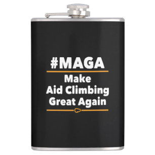 Make Aid Climbing Great Again Hip Flask