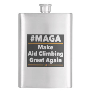 Make Aid Climbing Great Again Hip Flask