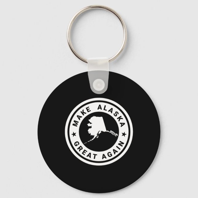 Make Alaska Great Again Funny Unique Trump S500028 Key Ring (Front)