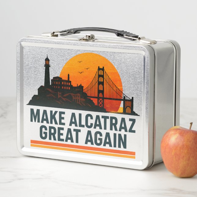 Make Alcatraz Great Again Funny Metal Lunch Box (In Situ)