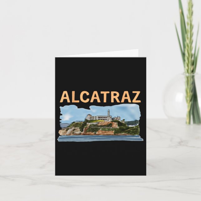Make Alcatraz Great Again Funny Trump Alcatraz Ret Card (Front)
