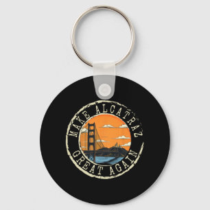 Make Alcatraz Great Again Funny Trump Alcatraz Ret Key Ring