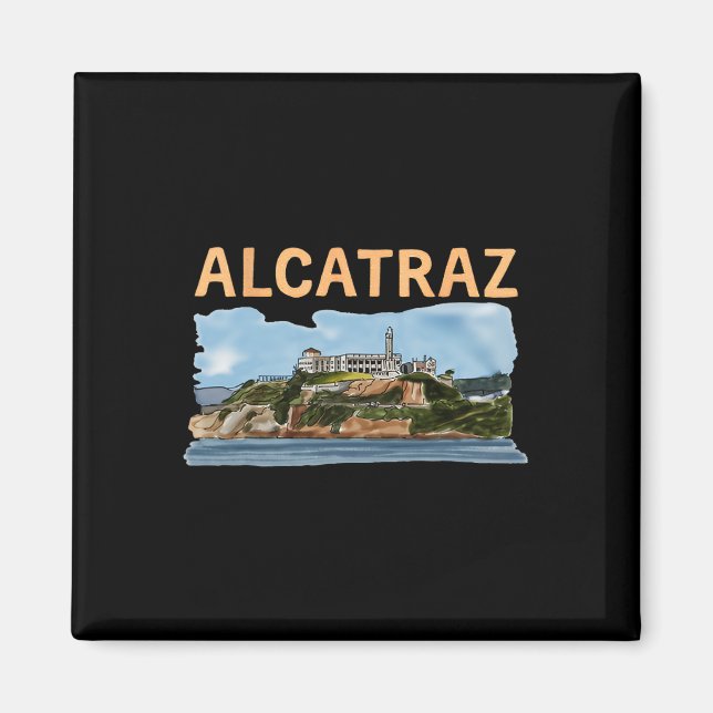Make Alcatraz Great Again Funny Trump Alcatraz Ret Magnet (Front)