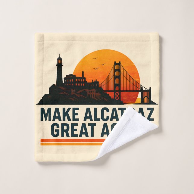 Make Alcatraz Great Again Funny Wash Cloth (Wash Cloth)