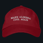 Make Algebra Cool Again Math Parody Hat<br><div class="desc">This funny parody hat says "make algebra cool again". Funny gift idea for someone likes math.</div>