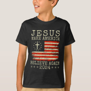 Make America Believe Again 2024 Patriotic 4th Of J T-Shirt