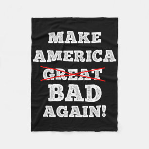 Make America Byd Again Funny Trump Saying Happy 4t Fleece Blanket