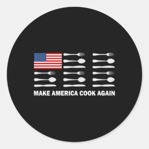 Make America Cook Again Kitchen Food Classic Round Sticker