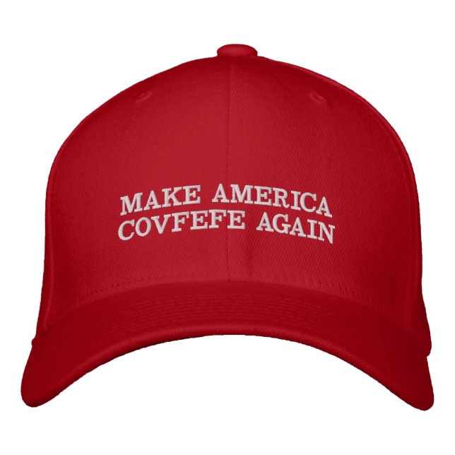 Make America Covfefe Again Baseball Caps Red (Front)