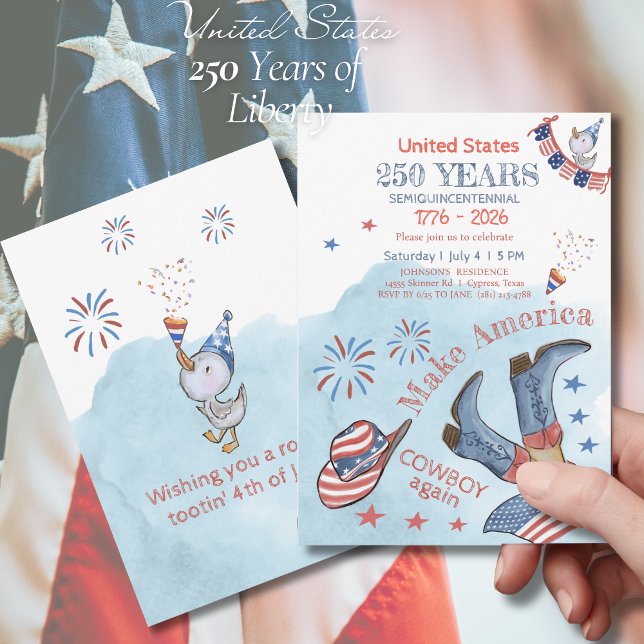 Make America Cowboy Again - 250th Celebration  Invitation (Make America Cowboy Again - 250th Celebration Invitation)