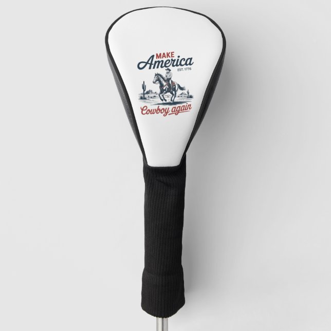 Make America Cowboy Again Horse Golf Head Cover (Front)