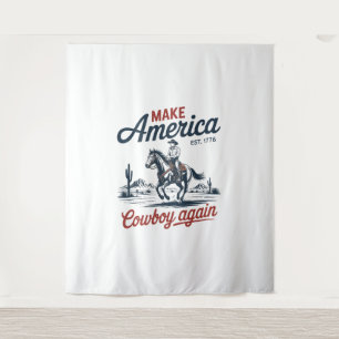 Make America Cowboy Again Horse Tapestry