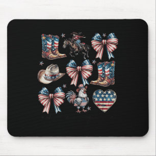 Make America Cowgirl Western Again Western Patriot Mouse Pad