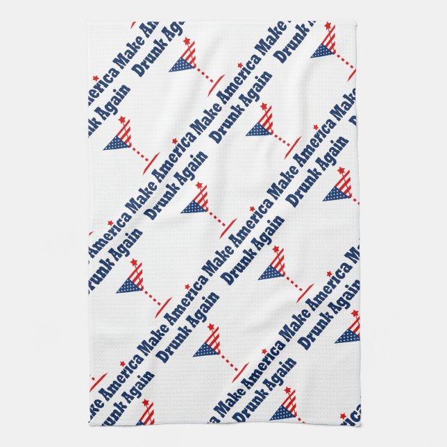MAKE AMERICA DRUNK AGAIN TEA TOWEL (Vertical)
